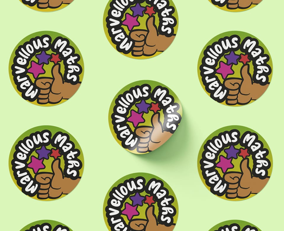 Print for School FREE Resources - Downloadable d510 Subject Stickers - Marvellous Maths