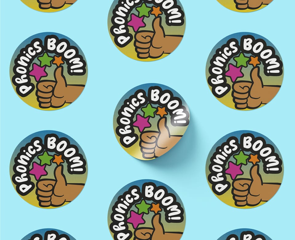 Print for School FREE Resources - Downloadable d510 Subject Stickers - Phonics Boom