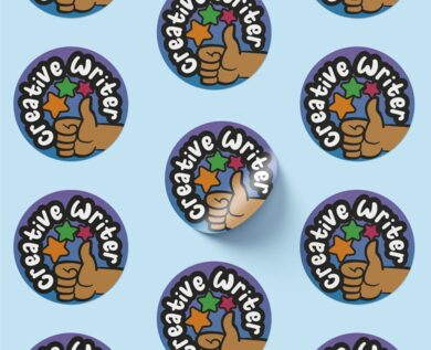 Print for School FREE Resources - Downloadable d510 Subject Stickers - Creative Writing